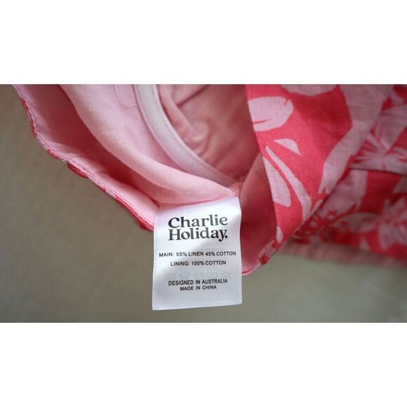 Charlie Holiday ASW7002 Women Sz XS Hibiscus Pink Madonna Underwire Crop Top - Picture 5 of 11